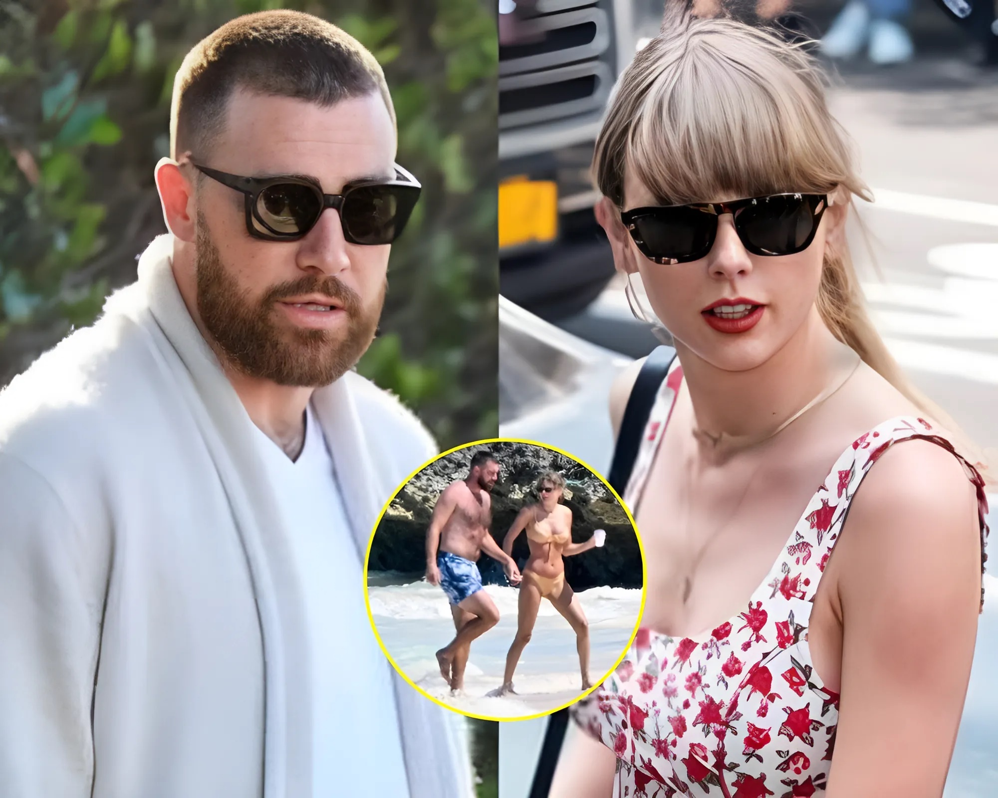 Taylor Swift and Travis Kelce Spotted Kissing in Matching Yellow ...